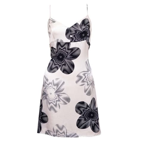 Chanel White Floral Logo Silk Dress — God of Cloth